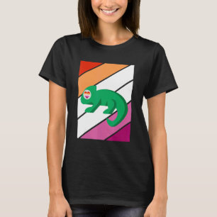 Chamäleon-Stolz Lesbenflagge LGBTQ Stolzer Verbünd T-Shirt