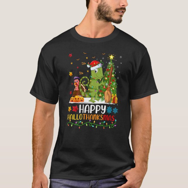Chamäleon Tier   Glückliches Chamäleon Hellothanks T-Shirt (Vorderseite)