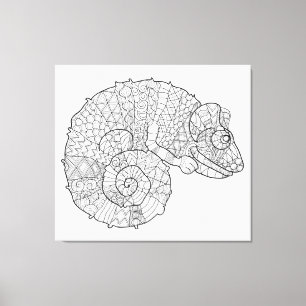 Chamäleon Zendoodle 6 Leinwanddruck