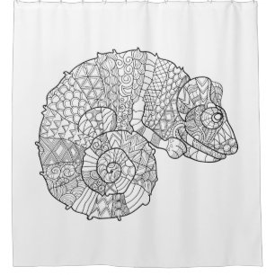Chamäleon Zendoodle Duschvorhang