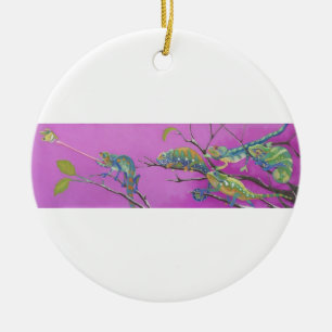 Chamäleone, Eidechsen Keramikornament