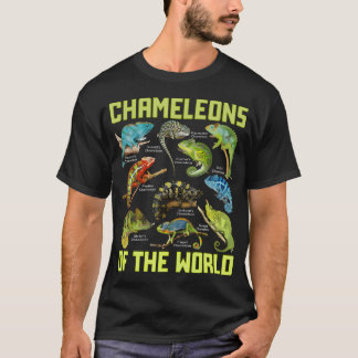 Chamäleons Der Welt Lehrreich Farbenfroh T-Shirt