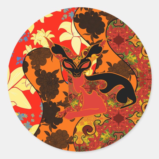 Chamalion Runder Aufkleber (Vorderseite)