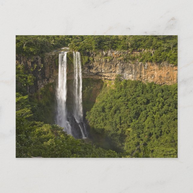 Chamarel Wasserfall am höchsten auf Mauritius, übe Postkarte (Vorderseite)