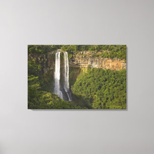 Chamarel-Wasserfall-höchster auf Mauritius, über Leinwanddruck