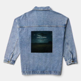 Chamarra ich wollte zu glauben jeansjacke