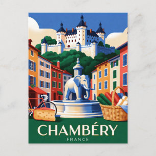 Chambéry Frankreich Alpen Stadt Reise Postkarte