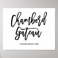 Chambord Gateau Sign