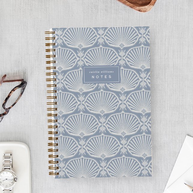 Chambray Blau | Personalisierte Deco Fans Notizbuch (Von Creator hochgeladen)