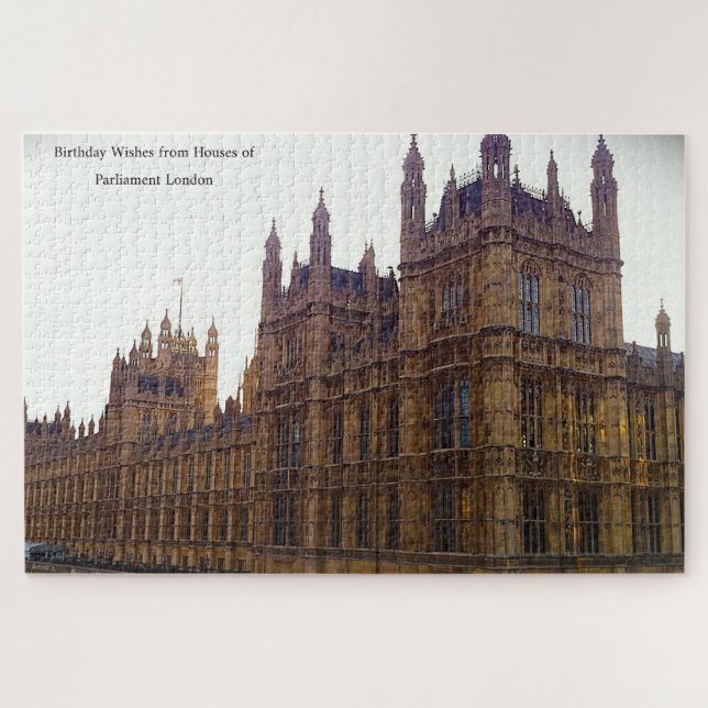 Chambres du Parlement de Londres. Jigsaw Puzzle (Horizontal)