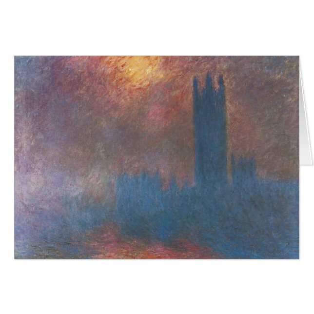 Chambres du Parlement, Londres par Claude Monet (Devant horizontal)