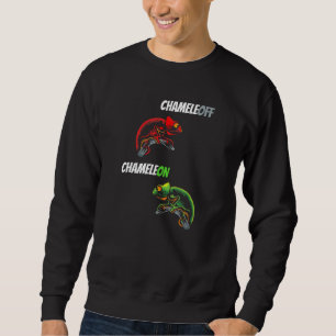 Chameleoff Chameleon Reptiles Lizard Sprichwort Sweatshirt
