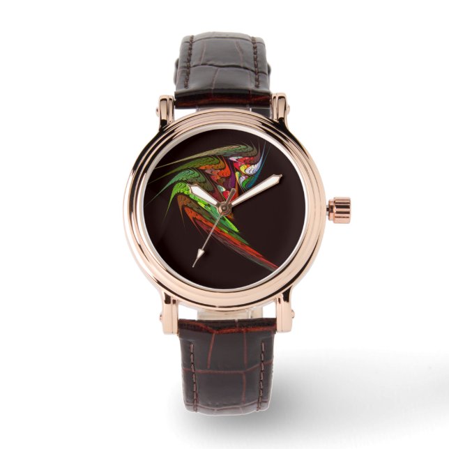 Chameleon Abstrakt Art Armbanduhr (Vorderseite)
