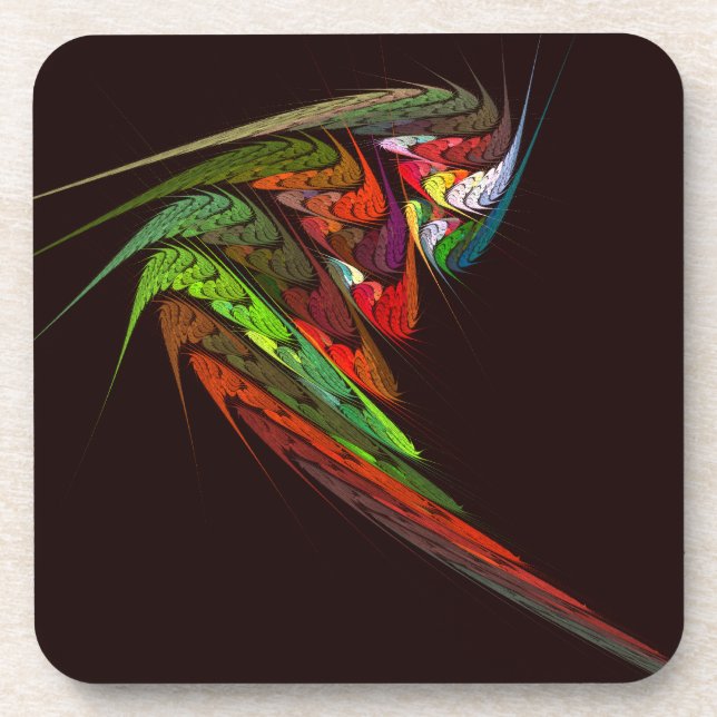 Chameleon Abstrakt Art Cork Untersetzer (Vorderseite)