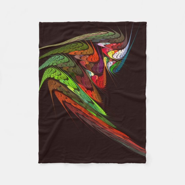 Chameleon Abstrakt Art Fleecedecke (Vorderseite)