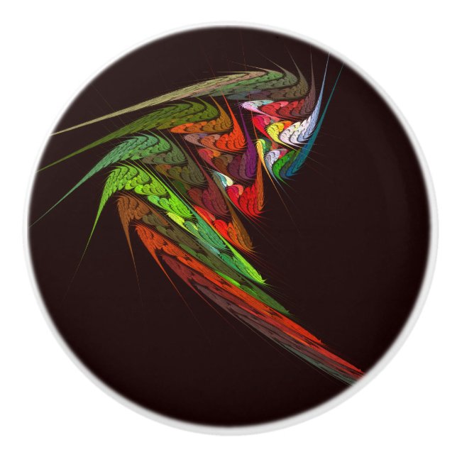 Chameleon Abstrakt Art Keramikknauf (Vorderseite)