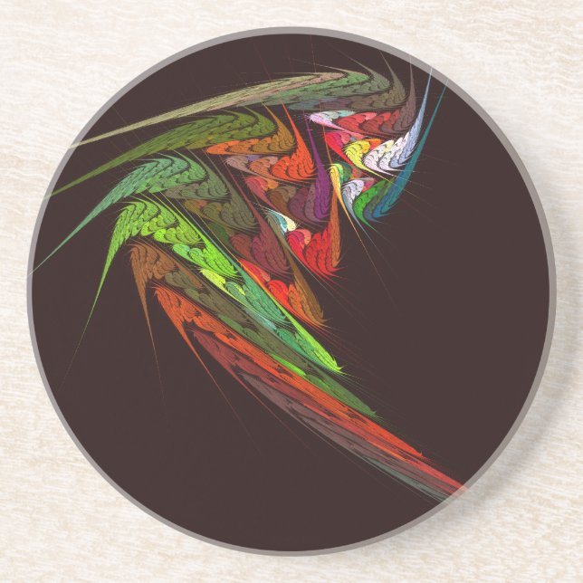 Chameleon Abstrakt Art Sandstone Untersetzer (Vorne)