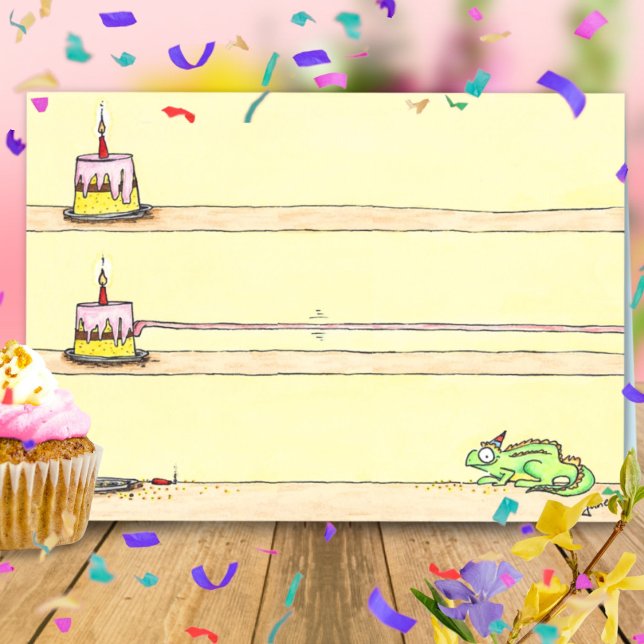 Chameleon Birthday Grußkarte Dankeskarte (Von Creator hochgeladen)