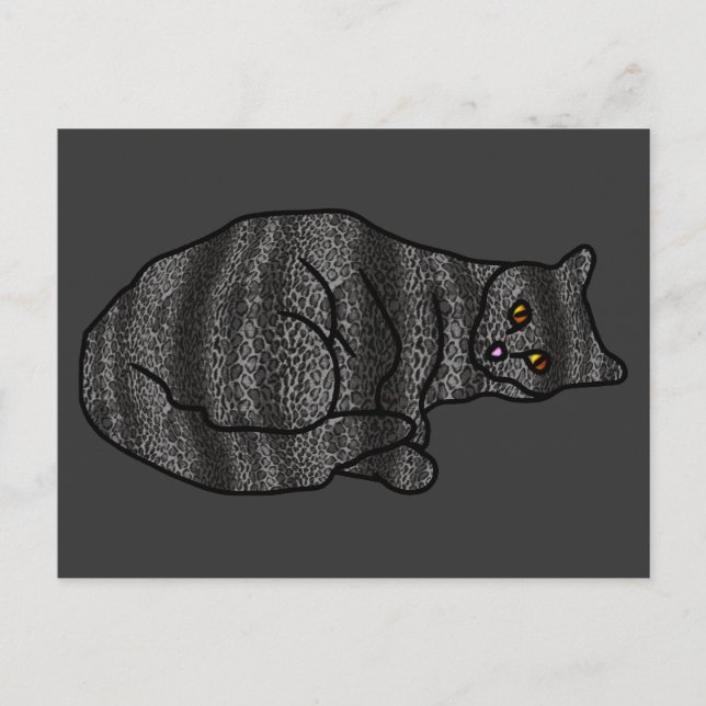 Chameleon Cat Postkarte (Vorderseite)