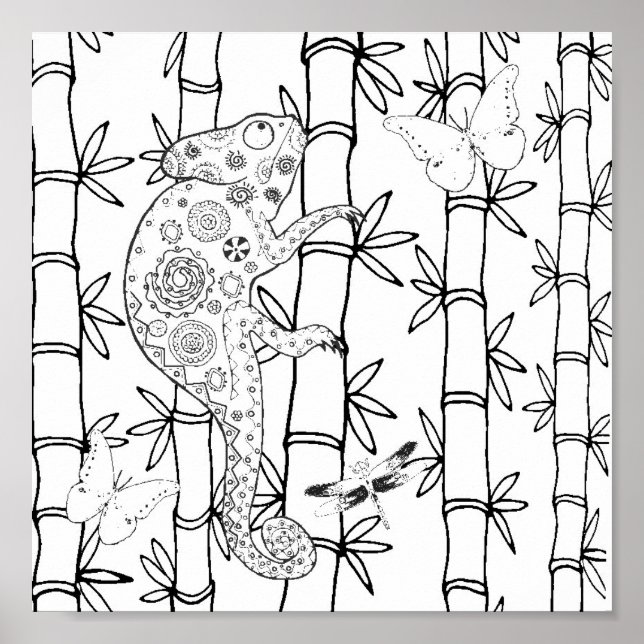 Chameleon Doodle 2 Poster (Vorne)