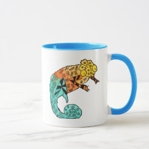 Chameleon encre mignonne gosses mug