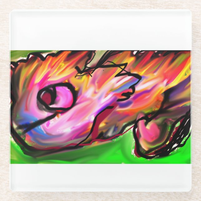 Chameleon fun glasuntersetzer (Vorderseite)