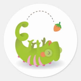 Chameleon Geburtstag Runder Aufkleber