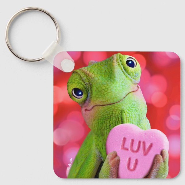 Chameleon Heart (Luv U) Schlüsselanhänger (Vorderseite)