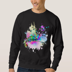 Chameleon Lizard Rainbow Heart Liebe Glasses Sungl Sweatshirt
