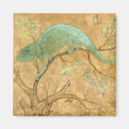Chameleon (Lizard) (Reptil) (Moghul Art) (asiatisc Magnet