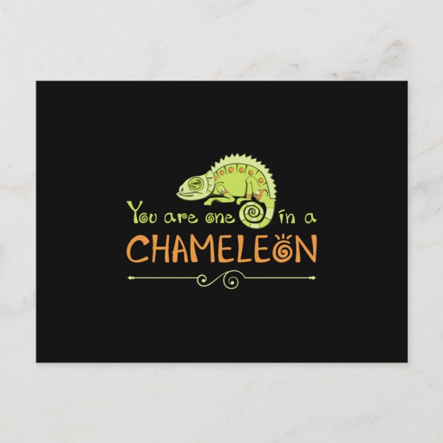 Chameleon Lizard Reptile Gecko Dragon Funny Gift Postkarte (Vorderseite)