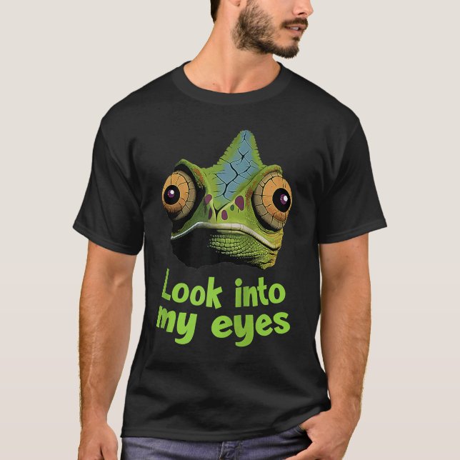 Chameleon  Look Itno My Eyes Chamaeleonidae Raglan T-Shirt (Vorderseite)