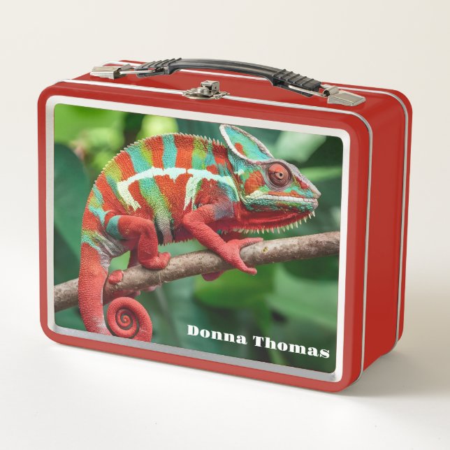 Chameleon Metall Brotdose (Vorderseite)