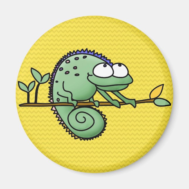 Chameleon Niedlich Funny Magnet (Vorne)