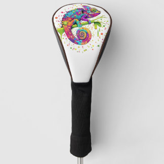 Chameleon Paint Stains Wasserfarbe Stil Golf Headcover