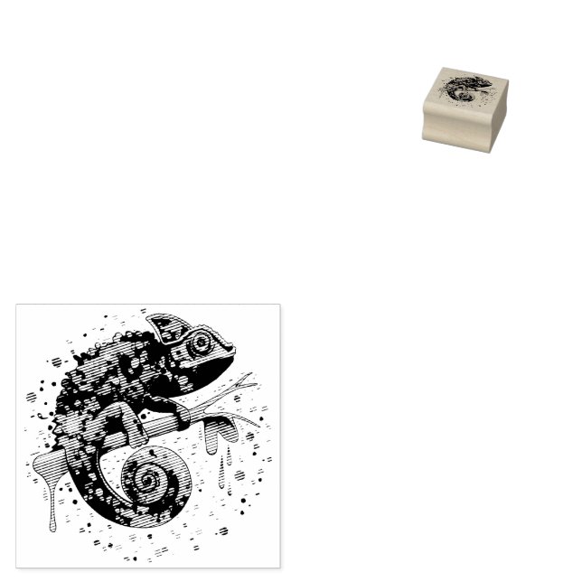 Chameleon Paint Stains Wasserfarbe Stil Gummistempel (Stempel)