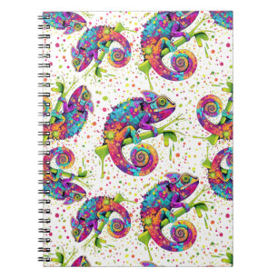 Chameleon Paint Stains Wasserfarbe Stil Notizblock