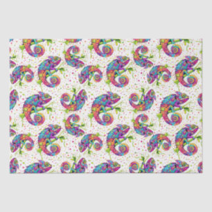Chameleon Paint Stains Wasserfarbe Stil Seidenpapier