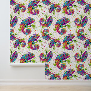 Chameleon Paint Stains Wasserfarbe Stil Tapete
