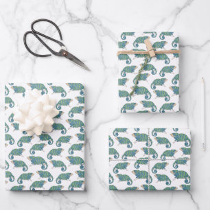 Chameleon Pattern Geschenkpapier Set