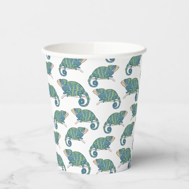Chameleon Pattern Pappbecher (Links)
