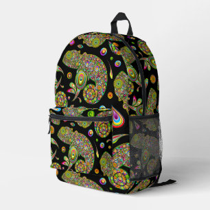 Chameleon Psychedelic Fantasy Bedruckter Rucksack