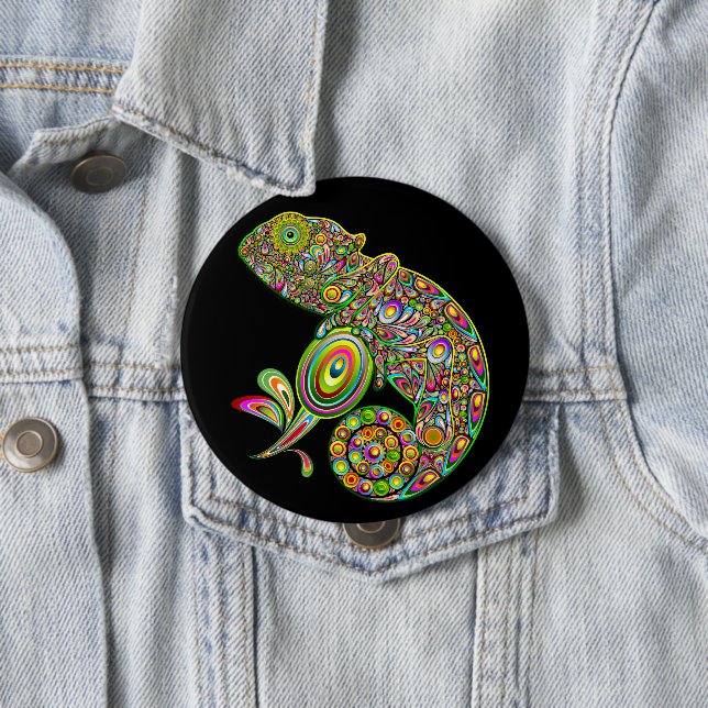 Chameleon Psychedelic Fantasy Button (Beispiel)