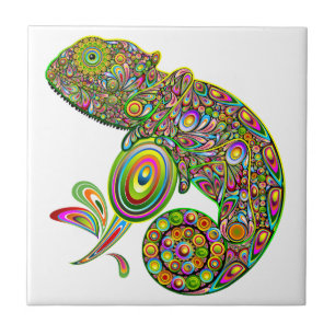 Chameleon Psychedelic Fantasy Fliese
