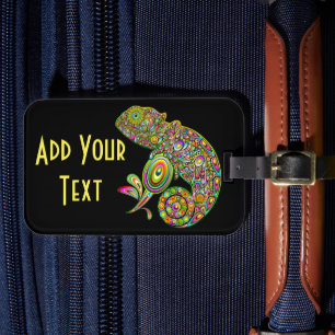 Chameleon Psychedelic Fantasy Gepäckanhänger