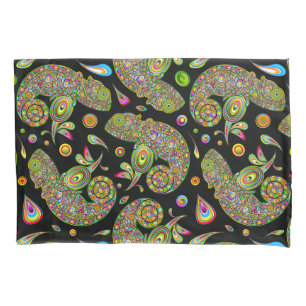 Chameleon Psychedelic Fantasy Kissenbezug
