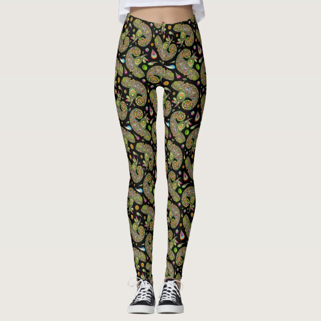 Chameleon Psychedelic Fantasy Leggings (Vorderseite)