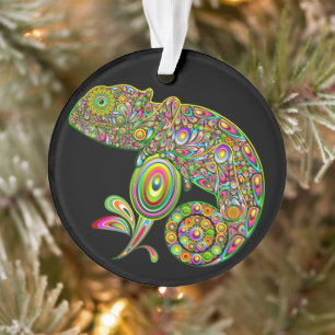 Chameleon Psychedelic Fantasy Ornament