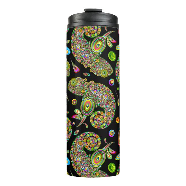 Chameleon Psychedelic Fantasy Thermosbecher (Vorderseite)