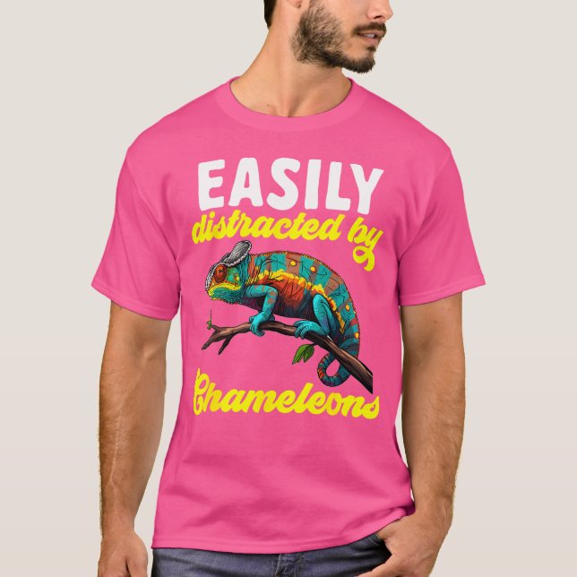 Chameleon Reptile leicht von Chamäleons abgelenkt T-Shirt (Vorderseite)